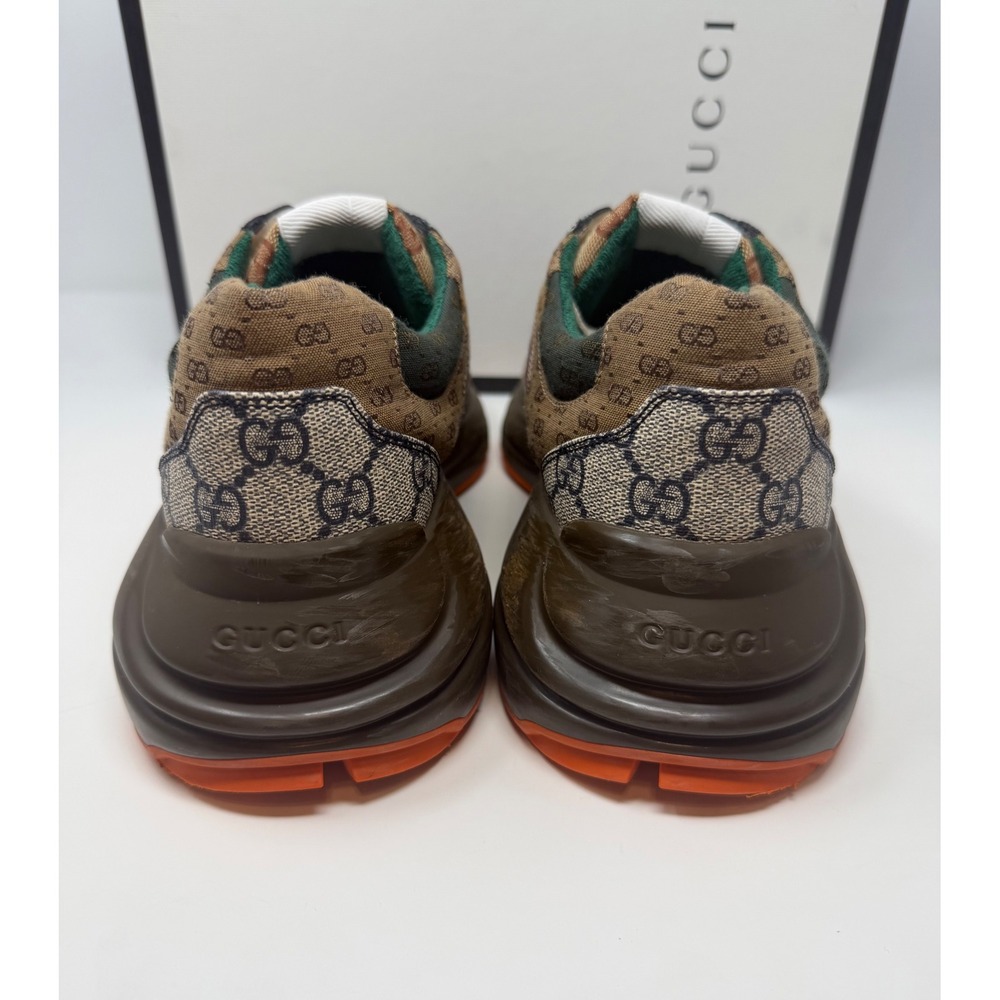 Gucci Rhyton GG Monogram Sneaker Beige/Brick Red Size 10 US 9 Gucci - Picture 5 of 9
